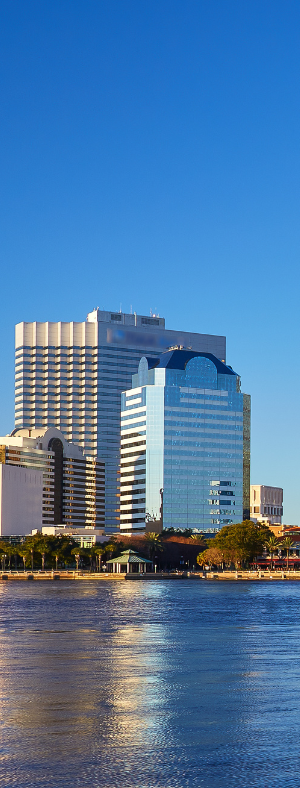 Modern white kitchen with island, wood accents, and gold fixtures.
