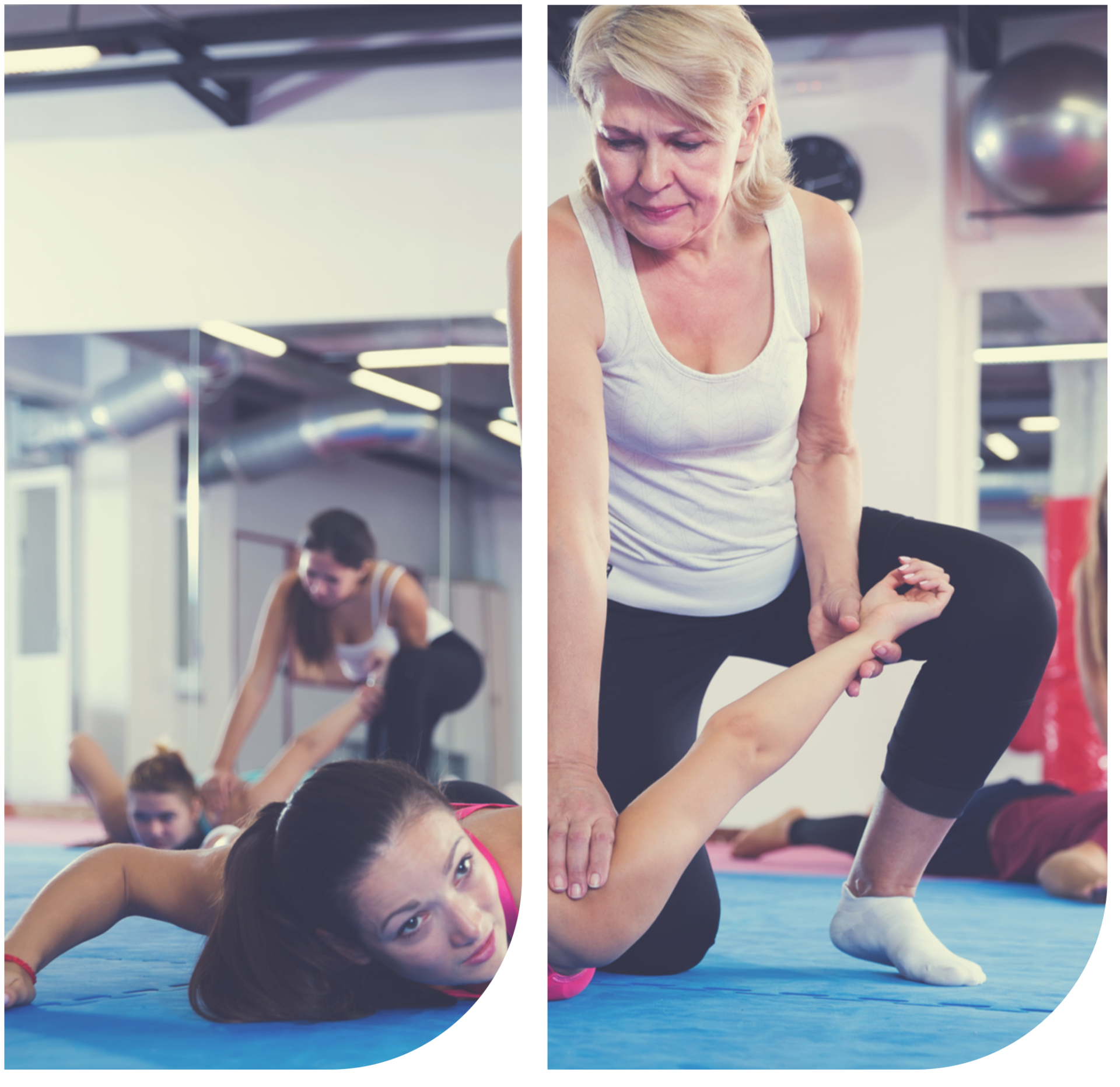 Mature woman practicing karate