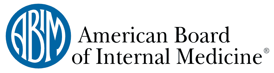 The logo for the american board of internal medicine