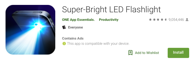 Super-Bright Flashlight App