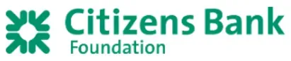 The citizens bank foundation logo is green and white
