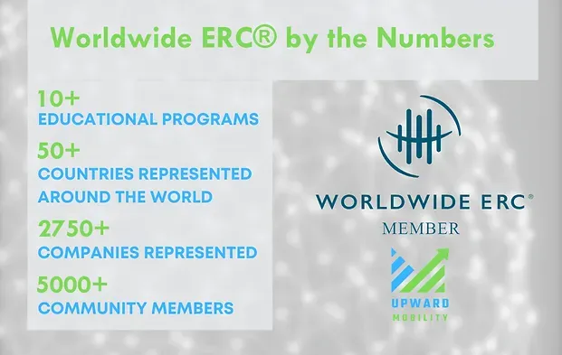A poster that says worldwide erc by the numbers