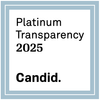 A logo for platinum transparency 2025 by candid.