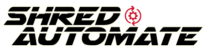 A logo for shred automate is shown on a white background.
