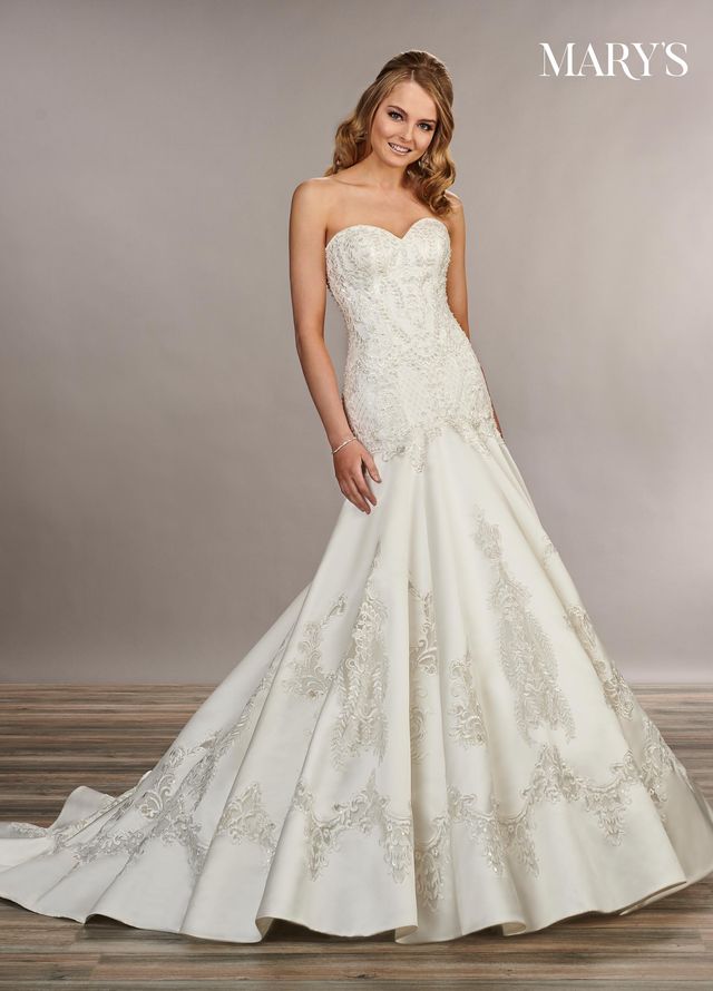 drop waist corset wedding dress