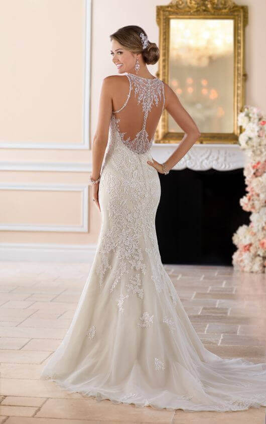 beautiful back wedding dresses
