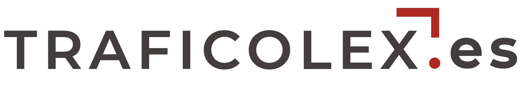 Logotipo de TRAFICOL EX.es con fuente oscura y cuadrado rojo.