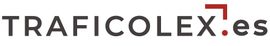 Logotipo de TRAFICOLEX.es: texto oscuro con un cuadrado y un punto de color rojo.