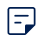 Ícone de documento com um canto levantado e duas linhas horizontais indicando texto.