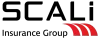 SCALi Insurance Group logo in black and red with stylized red stripes
