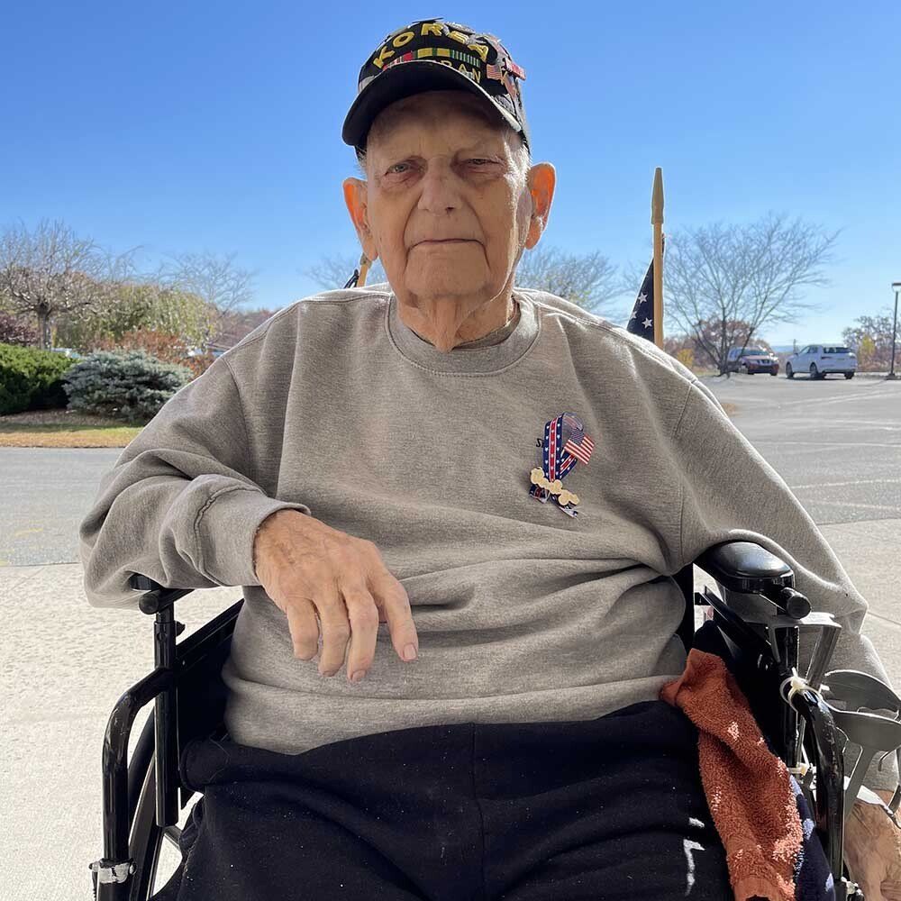 A Veteran On A Wheelchair — Hazleton, PA — Laurels Senior Living Community