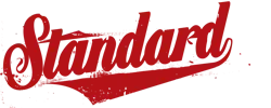 The word standard is written in red on a white background.