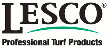 LESCO logo with dark text, a green curved line, and 
