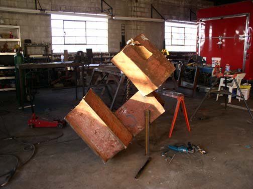 The 3 pieces of World Trade Center steel