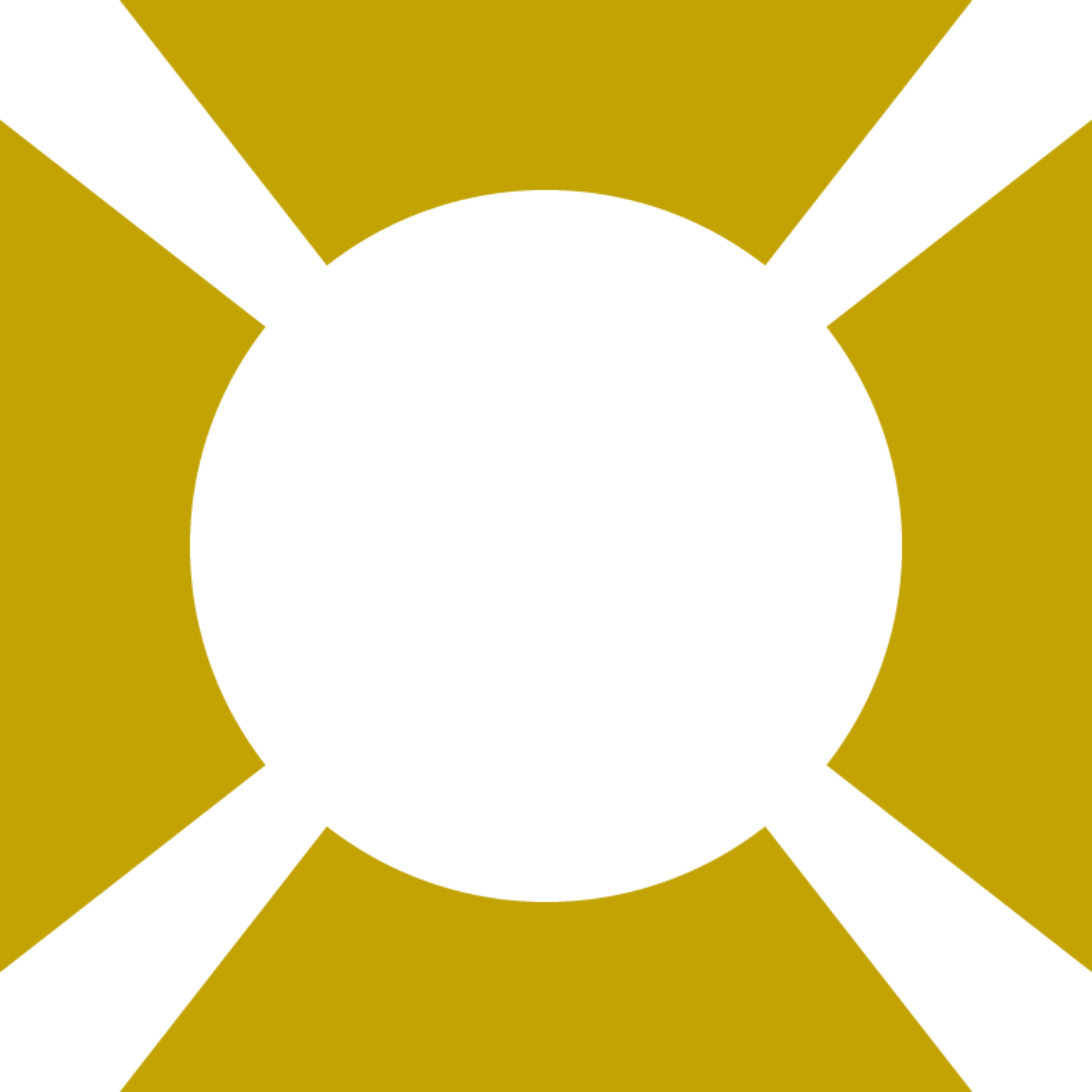 A yellow background with a white circle in the middle