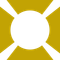 A yellow background with a white circle in the middle