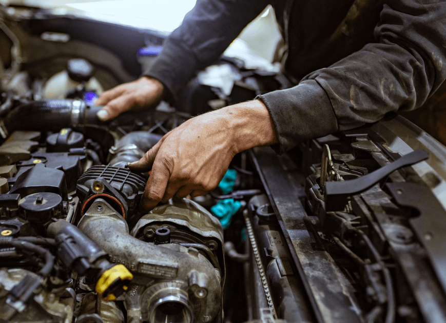 a mechanic doing an auto repair