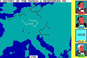 Railroad Tycoon history view