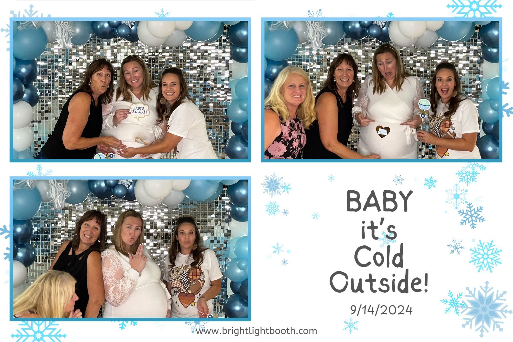 Baby shower guests using the Digital Photo Booth in Yucaipa, Ca