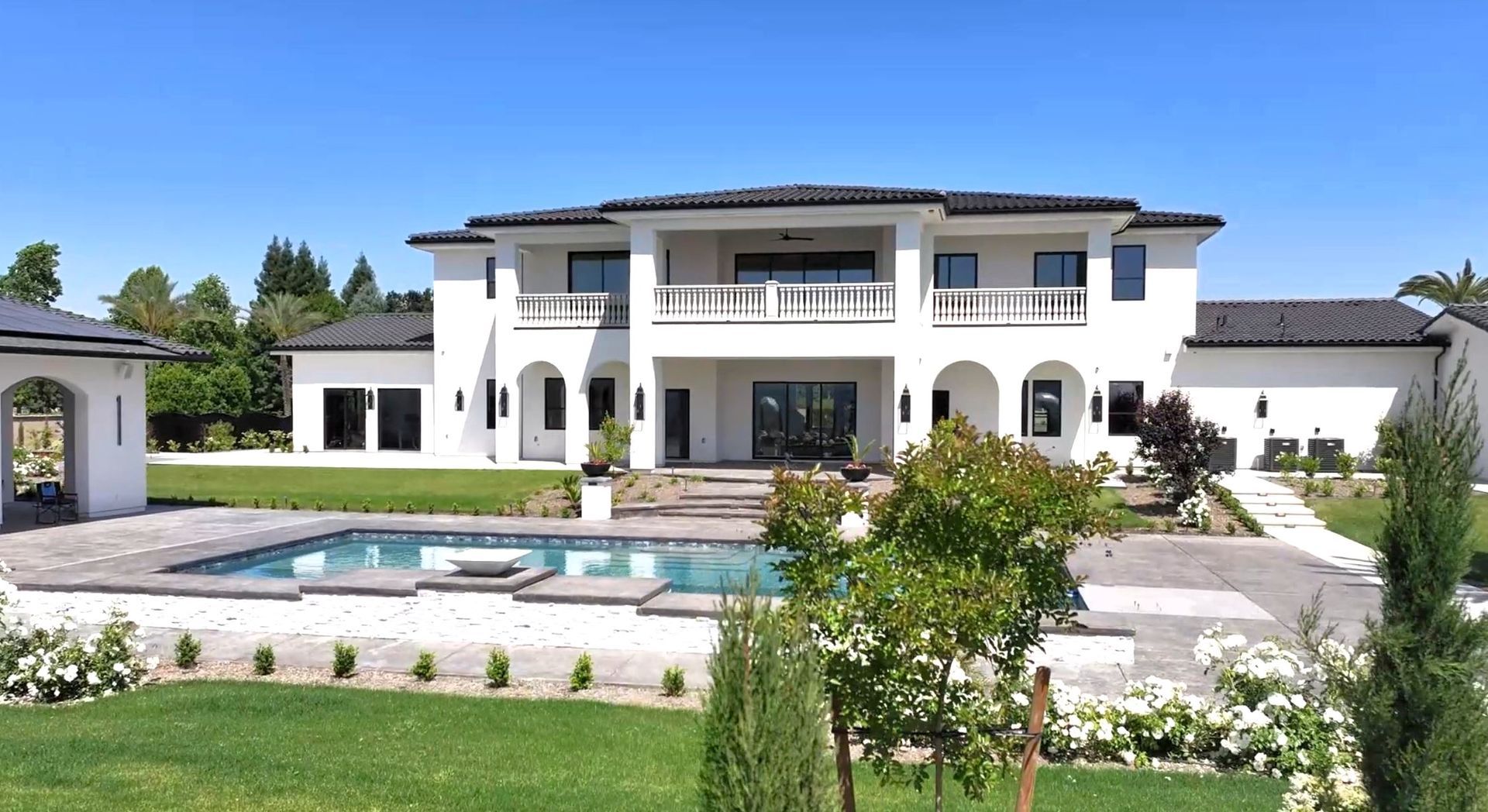 Rear elevation of a custom home 