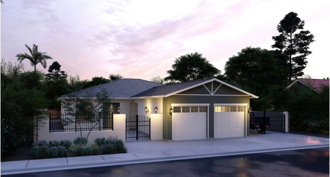Ranch style home rendering 