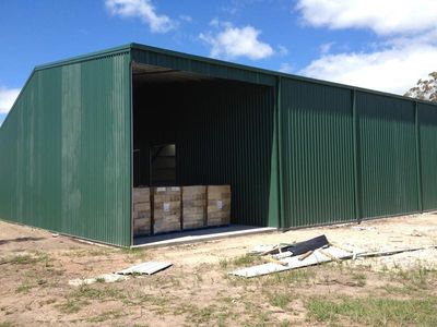green commercial shed