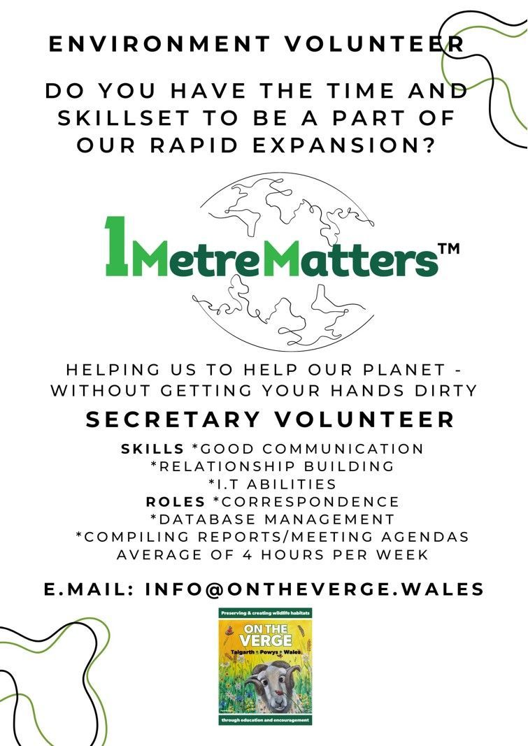 Environment Volunteer needed for 1MetreMatters