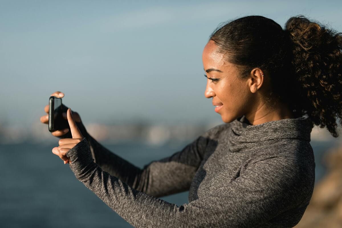 A woman taking pictures