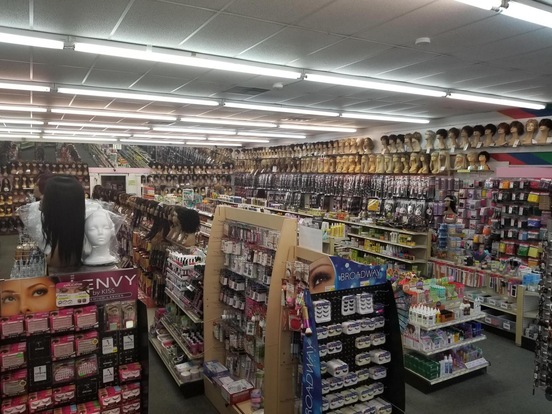 interior of beauty supply store