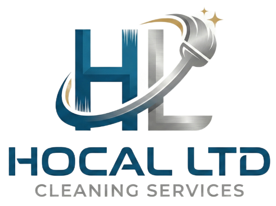 Logo for Hocal Ltd Cleaning Services. Text: Hocal Ltd Cleaning Services. Features a stylized cleaning brush.