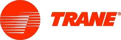 The Trane logo: orange circle with lines and the word 