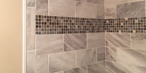 marble and decorative shower tile