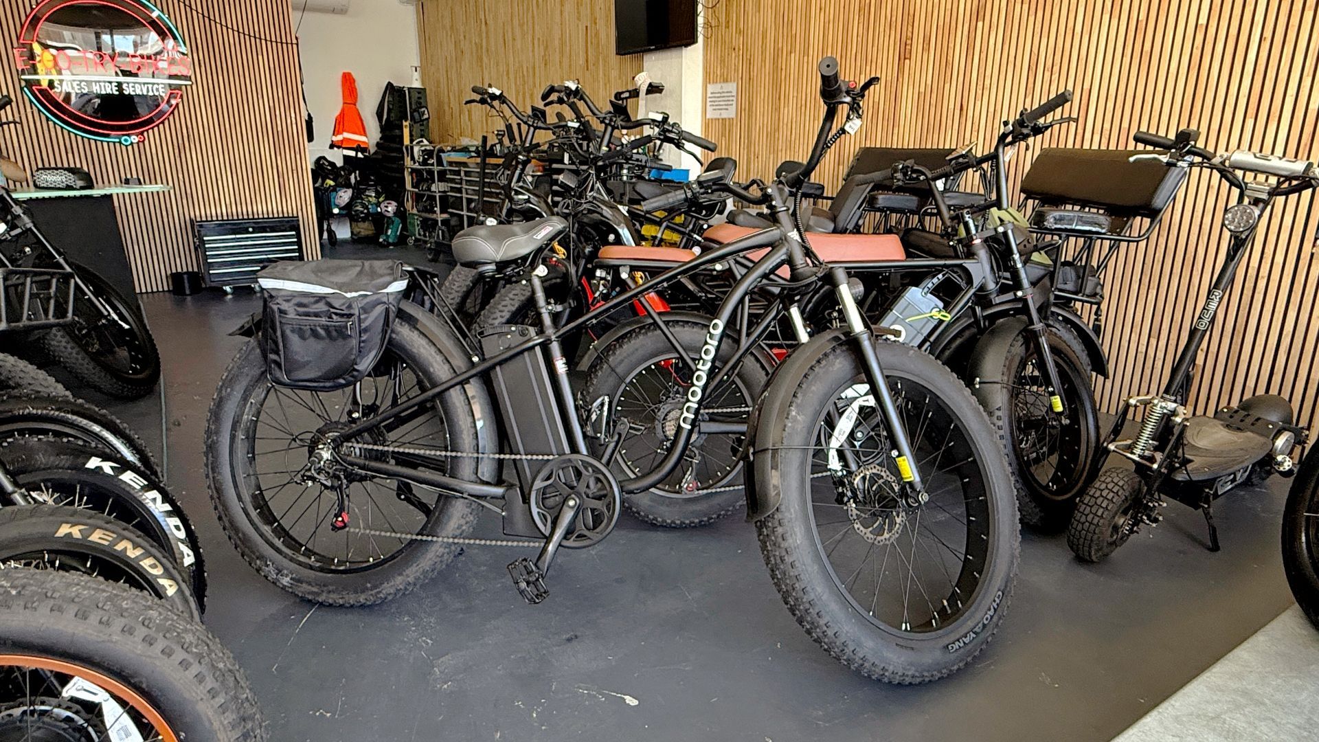 A Black Mootoro Bike — E-Go-Try-Bikes in Nelson Bay, NSW