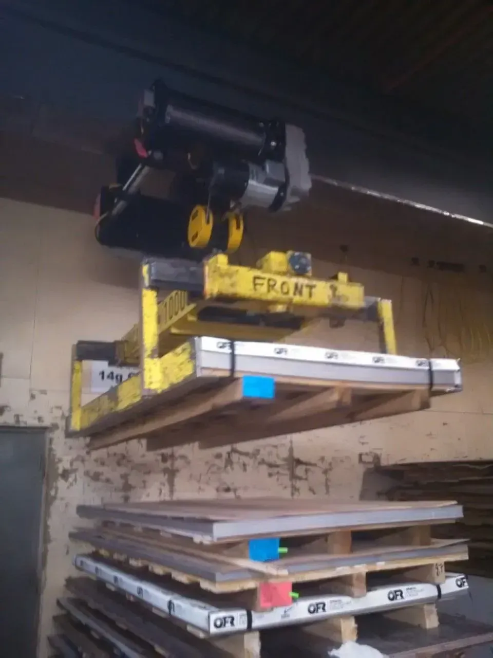 A machine that has the word front on it.