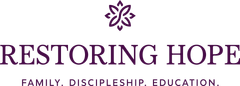 Restoring Hope logo: Empowering orphaned & vulnerable children in South Asia through family, education, and discipleship.