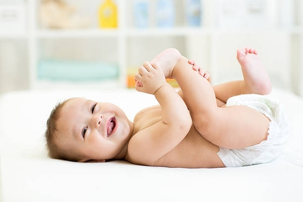 Baby Lying Wearing Diaper — Jackson, MS — Capital City Children & Adolescent Clinic, PLLC