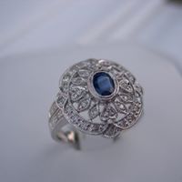 Ocean Blue Stone Ring — Asheville, NC — Gold & Diamond Connection