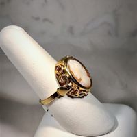 Face Engraved Stone Ring — Asheville, NC — Gold & Diamond Connection