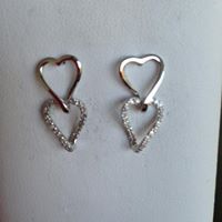 Two Hearts Earrings — Asheville, NC — Gold & Diamond Connection