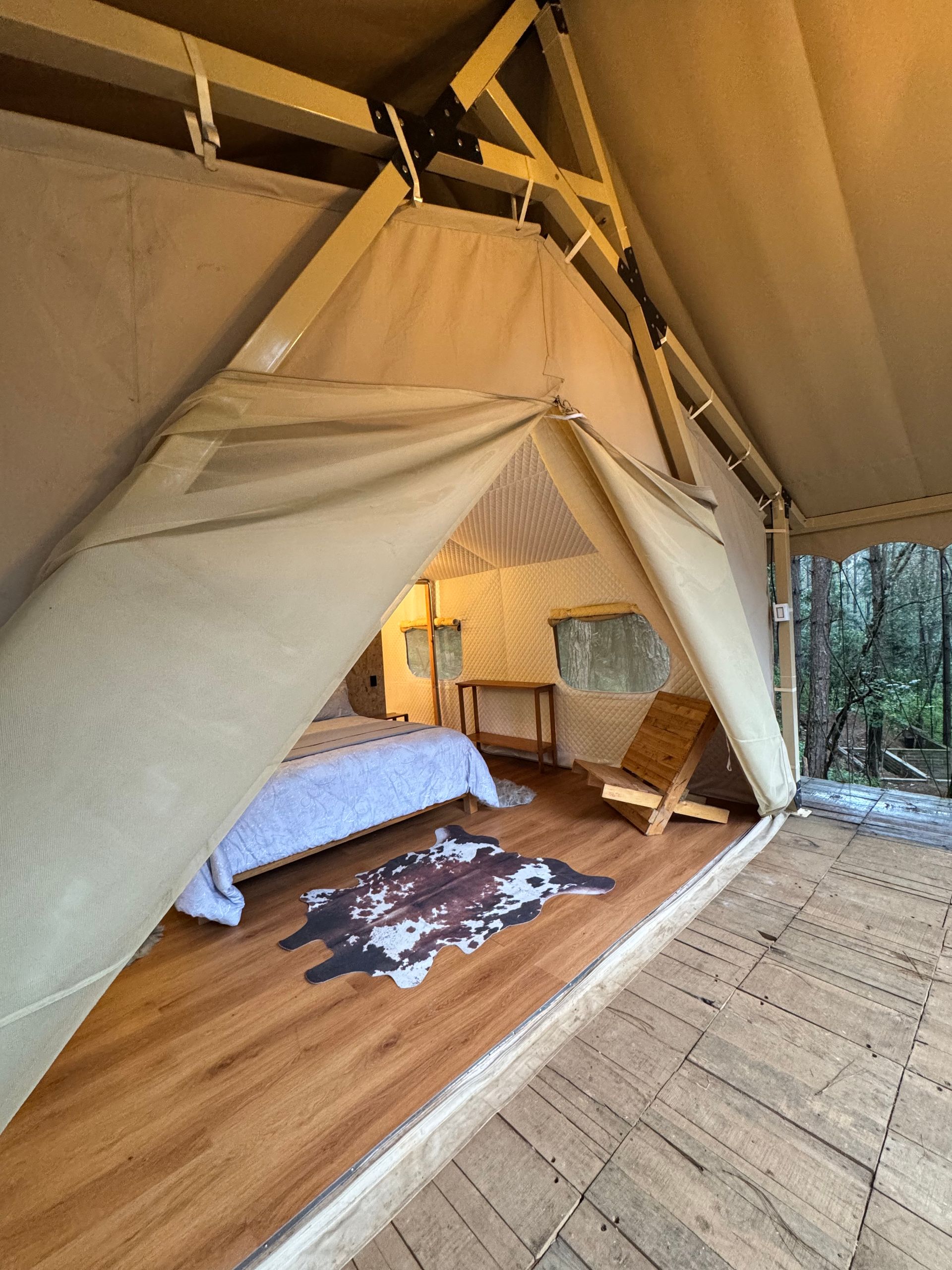 tienda tipo safari de glamping