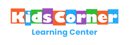 A colorful logo for kids corner preschool and childcare