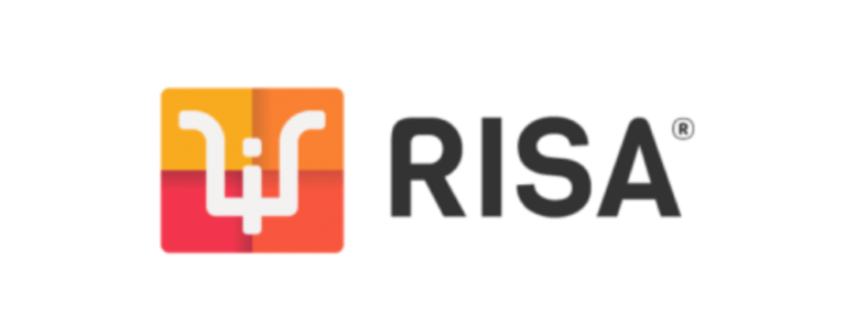 A logo for a company called risa on a white background.