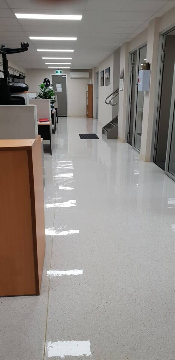 Shiny floor in commercial building — Cleaning Projects in Mulwala, NSW