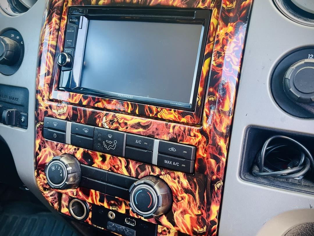 Car Interior With Fire Design — Colorado Springs, CO — Pro Auto Spa