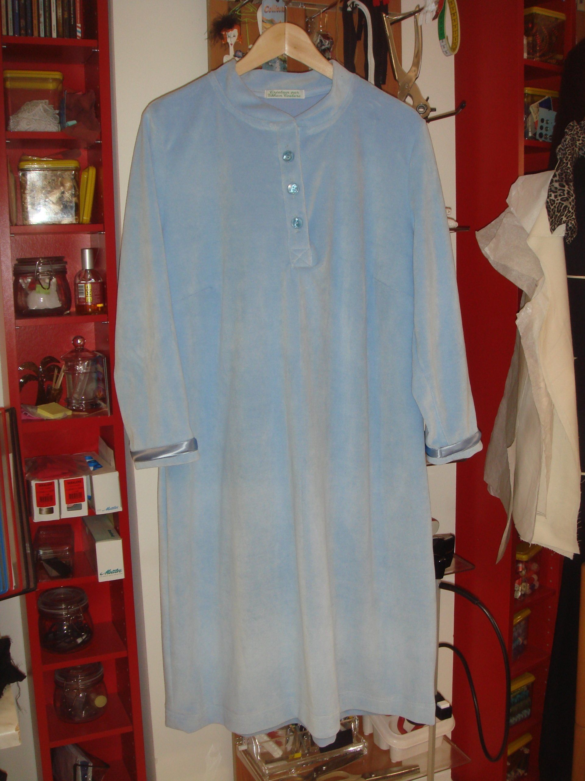 Gkhan Couture Chailly Lausanne - retouche tunique bleue