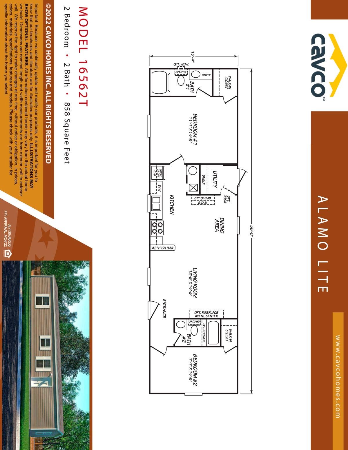 A floor plan of a mobile home by caveco