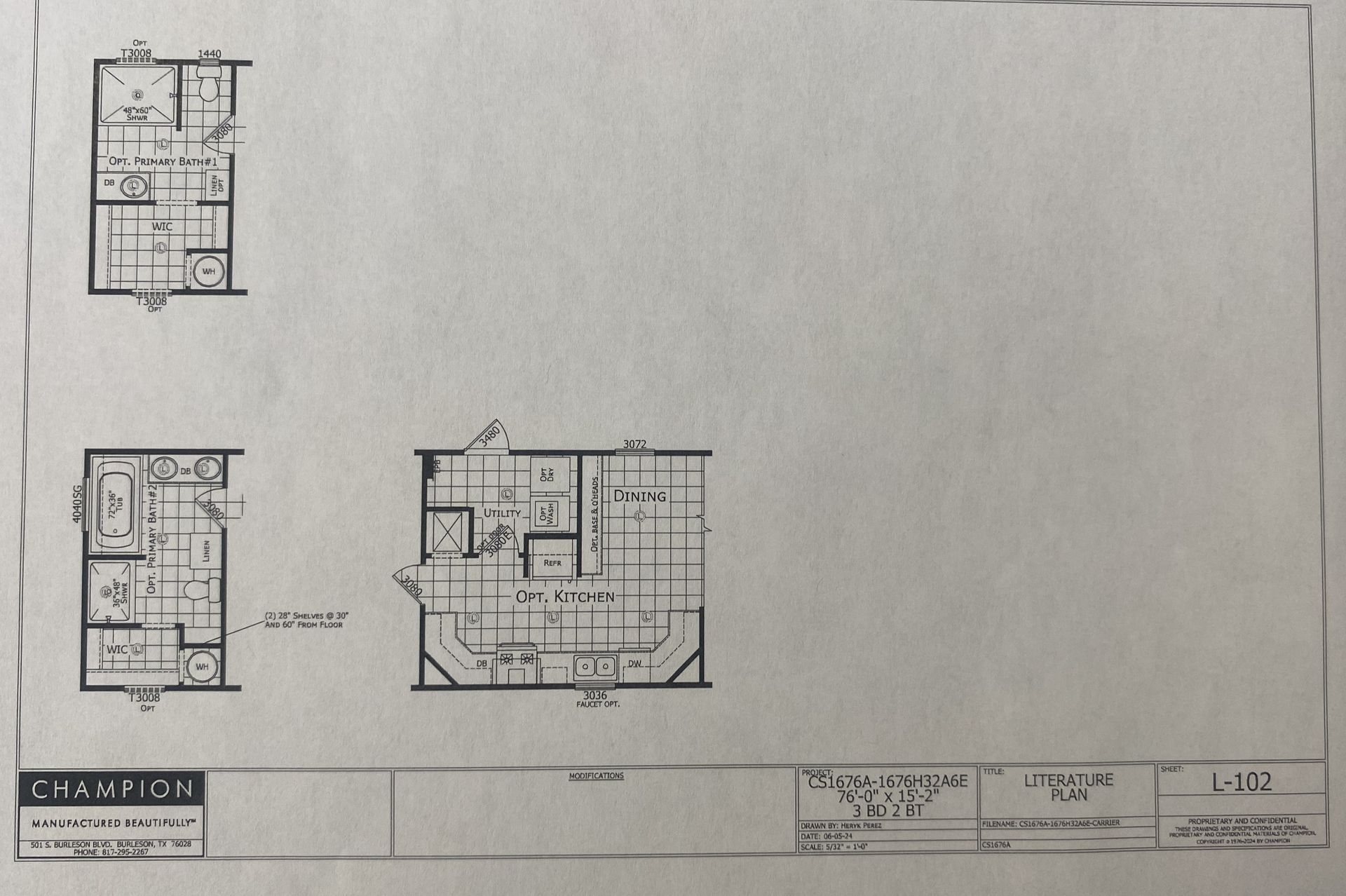 Champion 3 bedroom 2 bath 1676-A