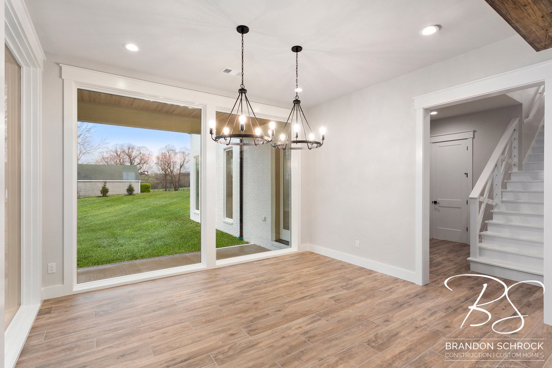 custom home build living area inspiration