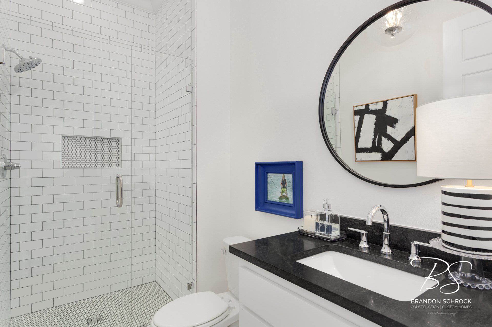 eclectic modern bathroom