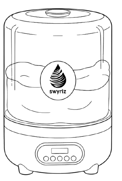 Humidifier with transparent water tank, digital display, and